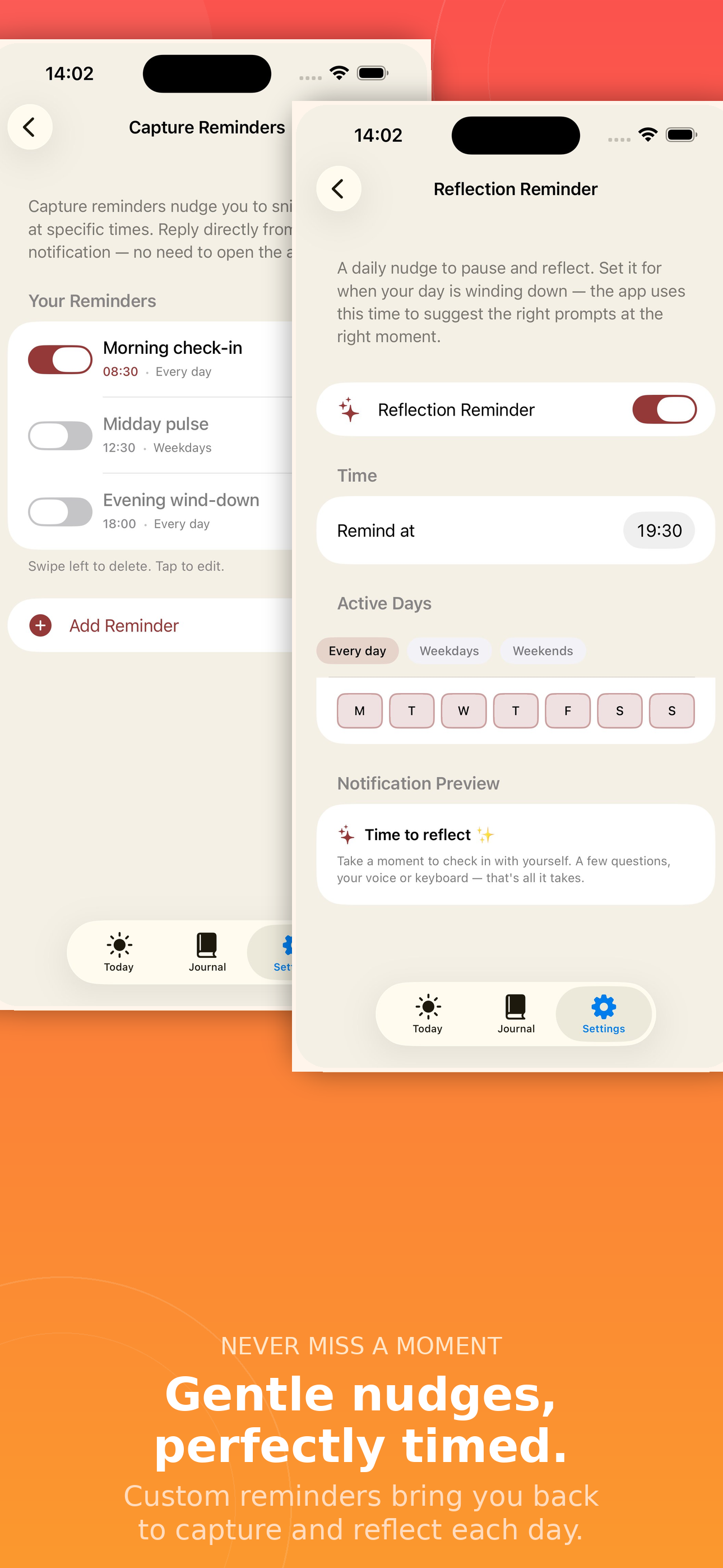 Custom reminders